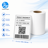 Etiquetas Térmicas Adhesivas Directas 4x6, Rollo de Etiquetas Térmicas para Envío, Autoadhesivas para Códigos de Barras y Almacenes