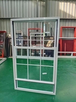 Fenêtre à double battant en alliage d'aluminium de haute qualité, verre Low-E à économie d'énergie, insonorisée, coupe-vent, anti-insectes pour extérieur