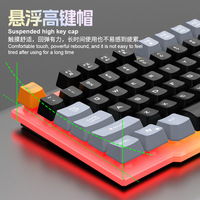 Keyboard dan Mouse Combo T26 Tiga Warna Berkabel dengan Lampu LED 104-tombol, Desain Baru dengan Backlit LED Visibilitas Tinggi, Langsung dari Pabrik, OEM