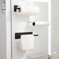 Support magnétique en métal pour essuie-tout de cuisine, porte-rouleau de papier toilette, écologique, étanche, à fixation murale, organisateur de réfrigérateur