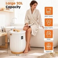 Chauffe-serviettes personnalisé en ABS avec bouton mécanique et compartiment pour pastilles aromatiques, pour hôtels, spas et centres médicaux