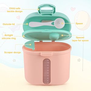 Boîte distributrice de formule portable avec cuillère, conteneur de <span class=keywords><strong>lait</strong></span> en <span class=keywords><strong>poudre</strong></span> pour voyage, étui de rangement épaissi pour collations, grande capacité pour l'alimentation - Product Image 4