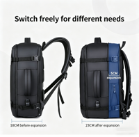 Sac à dos multifonctionnel à grande capacité, extensible, avec compartiment pour ordinateur portable rembourré et imperméable, idéal pour les voyages d'affaires
