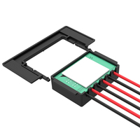 Interrupteur à capteur tactile capacitif DC12V 5A, trois couleurs à intensité variable, rétroéclairage bleu/blanc, interrupteur à une touche pour miroir à mercure