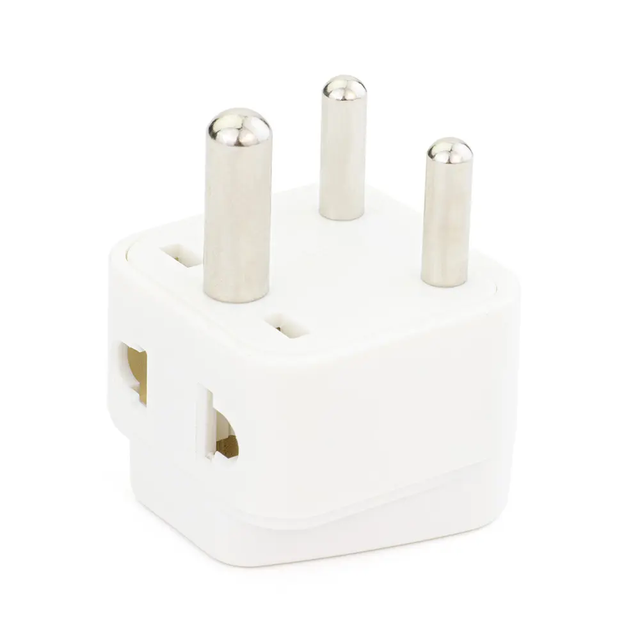 Universal Portable 10A 250V Travel Plug Adapter with 2 Gang Socket for India and Type D World Destinations