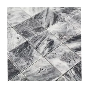 Высококачественная черная мраморная мозаика из натурального камня для бассейна, мозаичная плитка для ванной комнаты