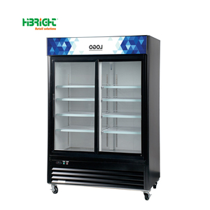 Enfriador de pantalla de acero inoxidable de una sola temperatura comercial sin escarcha de alta calidad, luz LED, tamaño personalizado para aire de supermercados - Product Image 5