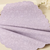 Tissu de Haute Couture en Soie de Mûrier 100% Grade 6A, Anti-statique, Respirant, Jacquard Floral, Violet Fumé, Largeur 70cm, 100GSM