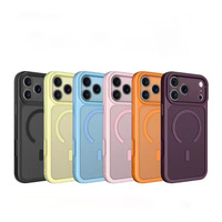 Nouvelle coque de téléphone tendance en TPU+PC magnétique givré effet peau, anti-chute et antichoc pour iPhone 18 17 Pro Max