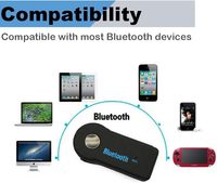 Adaptateur Bluetooth ABS Bingostyle pour voiture, récepteur audio sans fil, kit mains libres portable pour voiture avec AUX 3,5 mm