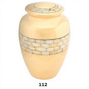 Urnes de crémation de soutiens-gorge incrustés de nacre avec sac en velours gratuit poli miroir - Product Image 1
