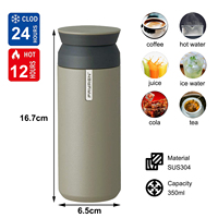 Mug isotherme à vide portable en acier inoxydable pour café, thé au lait, sports de plein air avec infuseur à thé