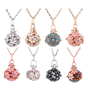 Fragrance <b>Essential</b> <b>Oil</b> <b>Diffuser</b> Pendant Necklace with Geometric Design Copper Link Chain Small Box Aromatherapy for Women - Product Image 1