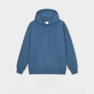 Sweat à capuche en polaire lourde 350 coton 100% G avec logo personnalisé pour hommes grande taille noir et rouge avec technique brodée - Product Image 2
