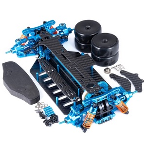 Voll räder Stoßdämpfer Metall legierung & Kunststoff & Kohle faser <span class=keywords><strong>Chassis</strong></span> Rahmen Kit für RC Drift Car Tamiya TT02 1/10 <span class=keywords><strong>DIY</strong></span> Teile - Product Image 3