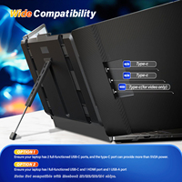 Écran d'extension pour ordinateur portable OEM ODM 14 pouces FHD 1080P, double écran, écran IPS LCD, triple écran, moniteur portable
