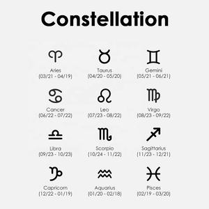 Collar con Colgante de Corazón de 7MM, Acero Inoxidable 316L, Grabado Personalizado con Signo Zodiacal - Product Image 6