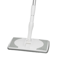 Serpillère plate électrostatique jetable à tête rotative à 360° avec panier en plastique manuel et recharges incluses pour l'élimination des poils d'animaux et de la poussière fine