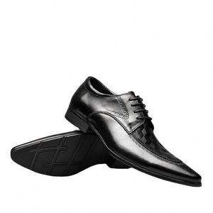 Botas de Hombre con Punta en Pico y Plataforma, Estilo Británico, de Cuero Genuino, Casuales de Negocios, Botines Modernos para Motocicleta - Product Image 2