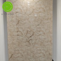Autocollant mural en marbre gris or ondulé UDK 120cm X 300cm, papier peint auto-adhésif en rouleau