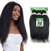 3X Vixen Hair Platinum Fibre Cheveux Crochet Tresses Kinky Curly Bulk Yaki Blow Out Straight Afro Vixen Hair