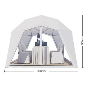 Cao cấp 4-Mùa Chuông Lều Dome Lai Nhanh Chóng Tự Động Mở Vải Không Thấm Nước Cho Ngoài Trời Glamping Sang Trọng Cắm Trại Khu Cắm Trại - Product Image 5