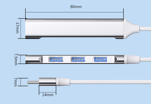 Base <span class=keywords><strong>de</strong></span> Conexión Tipo-C con Carga Inalámbrica, Conector Externo <span class=keywords><strong>para</strong></span> Laptop, Hub Expansor Multifuncional <span class=keywords><strong>de</strong></span> Cuatro Puertos con Múltiples Interfaces <span class=keywords><strong>USB</strong></span> - Product Image 3