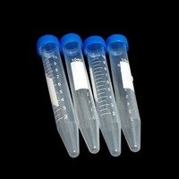 Tube à centrifuger en plastique de 10 ml avec fond conique et couvercle à vis pour laboratoire