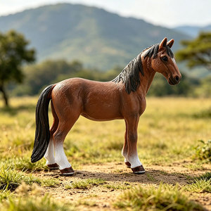 Modèles de chevaux de simulation transfrontaliers : Cheval de Quarter, Cheval Hanovrier, Cheval Friesien, Cheval Blanc, Cheval Clydesdale - PVC - Product Image 1
