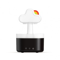 Nouvel humidificateur d'aromathérapie nuage arc-en-ciel et gouttelettes de pluie, grand volume de pulvérisation, veilleuse colorée, ultra-silencieux, alimenté par USB, anti-brûlure