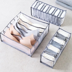 Set of 3 Non-woven Fabric Underwear Closet Drawer Organiser Foldable Wardrobe <strong>Storage</strong> <strong>Box</strong> for Bras Socks <strong>Ties</strong> Scarf - Product Image 3