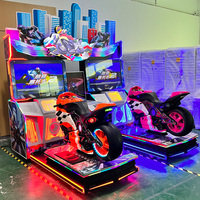 Équipement de jeu vidéo à grande échelle, course de motos double dynamique dans une nouvelle ville, simulation, salle de jeux commerciale à pièces