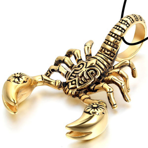 Collier tendance pour homme, personnalisé, style <span class=keywords><strong>rock</strong></span> punk, pendentif <span class=keywords><strong>scorpion</strong></span>, accessoires de cou rétro pour homme, hip hop - Product Image 2