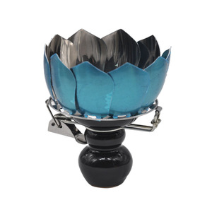Tête de chicha en acier inoxydable Lotus, support de charbon HMD, accessoires pour chicha, adaptateur de filtre à charbon pour fumer la chicha - Product Image 1