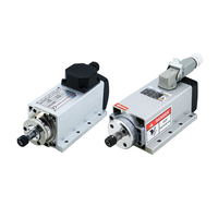 Moteur de broche CNC HLTNC carré 1,5 kW, refroidissement par air, ER11, 220 V, 24 000 tr/min, montage facile, haute rigidité pour le travail du bois et la gravure