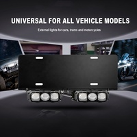 Xenplus PZ2-GM01 60000LM Feux auxiliaires à LED avec lentille de projecteur, feux de plaque d'immatriculation, puce 3570, étanche IP68, kit de phares de voiture