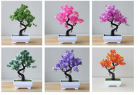 Plante Artificielle en Pot, Boule d'Herbe, Petit Arbre Bonsaï Miniature, Décoration de Maison, Ornements Floraux Verts Similés