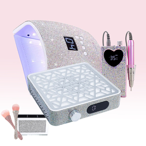 Kit de lampe à ongles UV LED, séchoir à gel portable en plastique durable, forme carrée, pour manucure à domicile ou en salon - Product Image 2