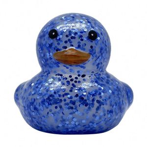 Patitos de Goma con Logotipo Personalizado, Transparentes, con Purpurina, en Forma de Pato Dorado, Patitos de Goma Verdes para Carreras - Product Image 4
