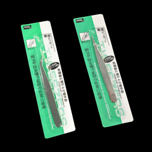 Stainless Steel Tweezers Straight And Curved Tip TS 10 Precision For Mobile Repair Diy <b>Craft</b> Supplies - Product Image 2