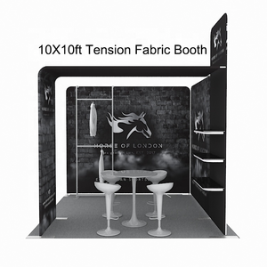 Tùy chỉnh 10x10 nhôm quảng cáo di động triển lãm thương mại Booth công cụ-miễn phí Dễ dàng thiết lập với thuốc nhuộm thăng hoa in ấn - Product Image 2