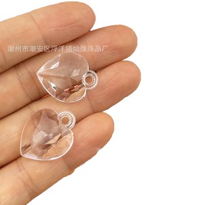 Colgante de Corazón Acrílico Transparente con Corte 3D para Joyería DIY, Collar, Llavero, Cadena para Teléfono, Accesorios de Moda - Product Image 5
