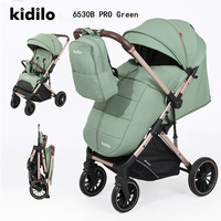 Kidilo Poussette pour bébé multifonctionnelle à haute vue Poussette pour nouveau-né pouvant s'asseoir ou s'allonger Vente en gros transfrontalière