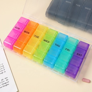 Wholesale 28-Compartment Child-Resistant Multicolor PP <b>Material</b> and Convenient Travel-Friendly Funny Pill <b>Box</b> - Product Image 3