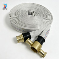 Tuyau d'incendie Kunan rouge, blanc et jaune 2/2,5/3/4 pouces 1,3/1,6 MPa, personnalisable, vente en gros, directement de l'usine, haute qualité