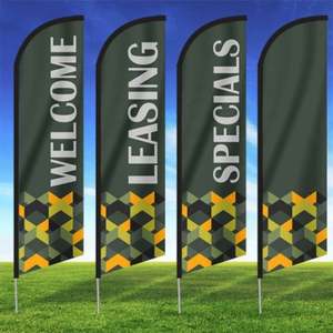 Nueva Bandera Popular de Poliéster 100% para Carretera o Playa, Estilo Guirnalda, Forma de Lágrima, Pluma o Rectángulo, con Asta de Fibra de Vidrio - Product Image 5