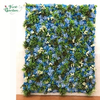 Tanaman Kain Buatan Hydrangea Biru Taman Pertama untuk Dinding Bunga Gulung Indoor, Cocok untuk Pernikahan, Gereja, Pesta, Acara, Perusahaan, Hotel