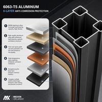 Véranda préfabriquée MEIXIN quatre saisons en aluminium et verre pour patio et jardin, avec dimensions personnalisées
