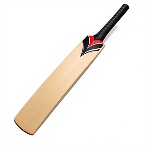 Bate de Cricket Clásico de Madera JNA Group con Diseño Rojo y Negro, Ligero, Orientación Izquierda/Derecha, Duradero para Práctica y Entrenamiento - Product Image 1