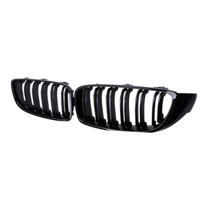 LUMA 13-20 Double Slat Brillant Noir Mat Chrome Couleur M pour <span class=keywords><strong>BMW</strong></span> Série 4 ABS Grill F32 F33 <span class=keywords><strong>F36</strong></span> 2013-2020 Grille de pare-chocs avant - Product Image 2